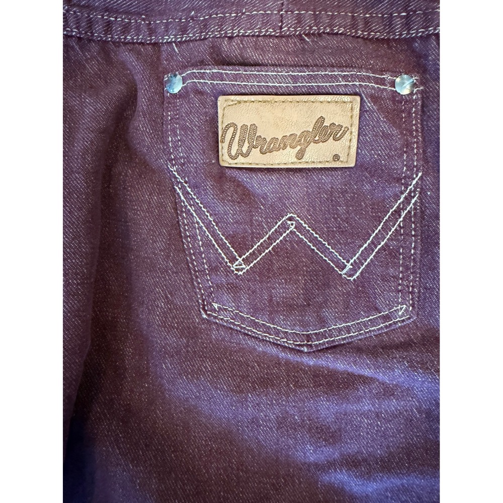 Vintage 60s Wrangler Purple High Waisted Tapered Leg Jeans Made in USA Misses 12